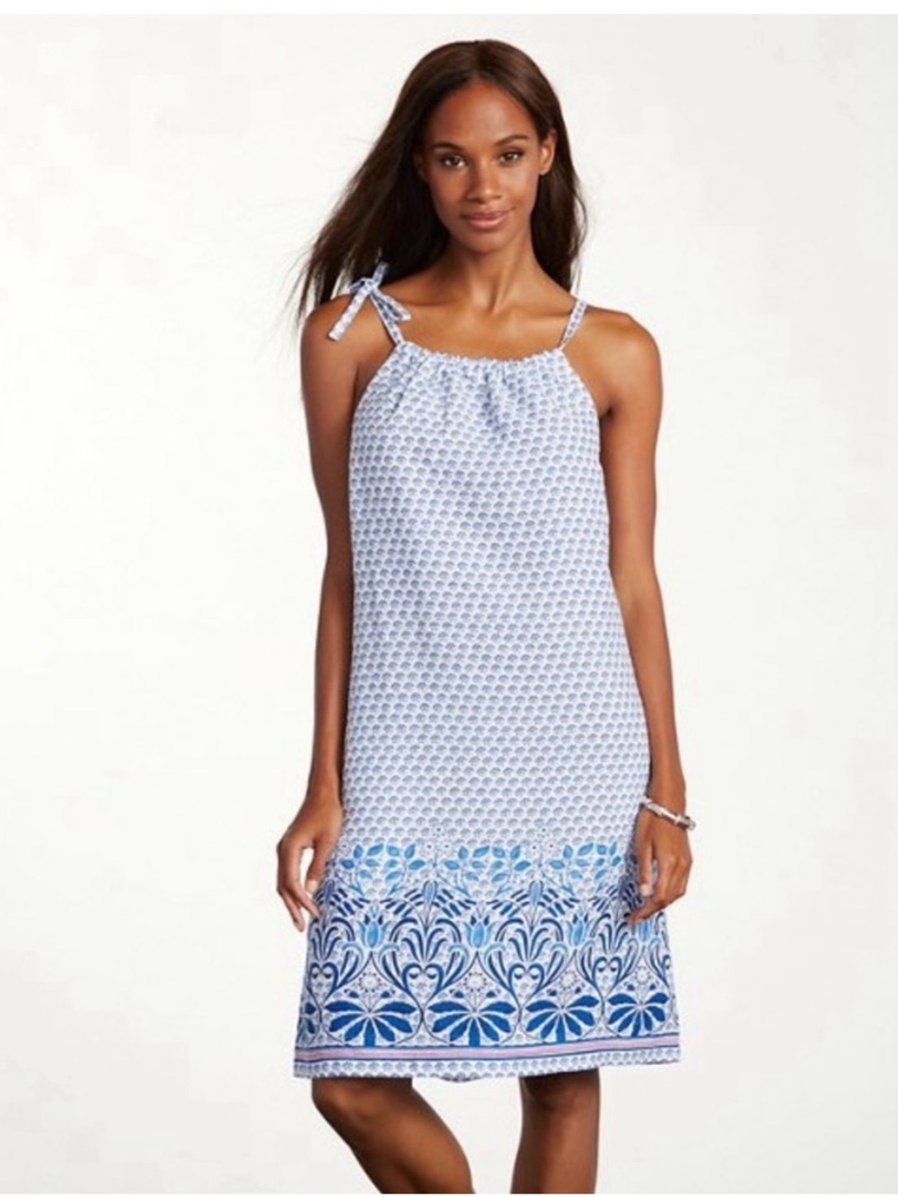 TOMMY BAHAMA linen dress S small pockets!! Sundress sleeveless NWOT